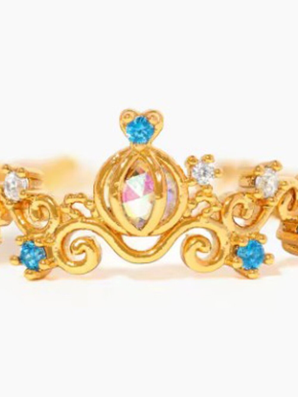 Cinderella Carriage Adjustable Gold ring - Picture 1 of 3